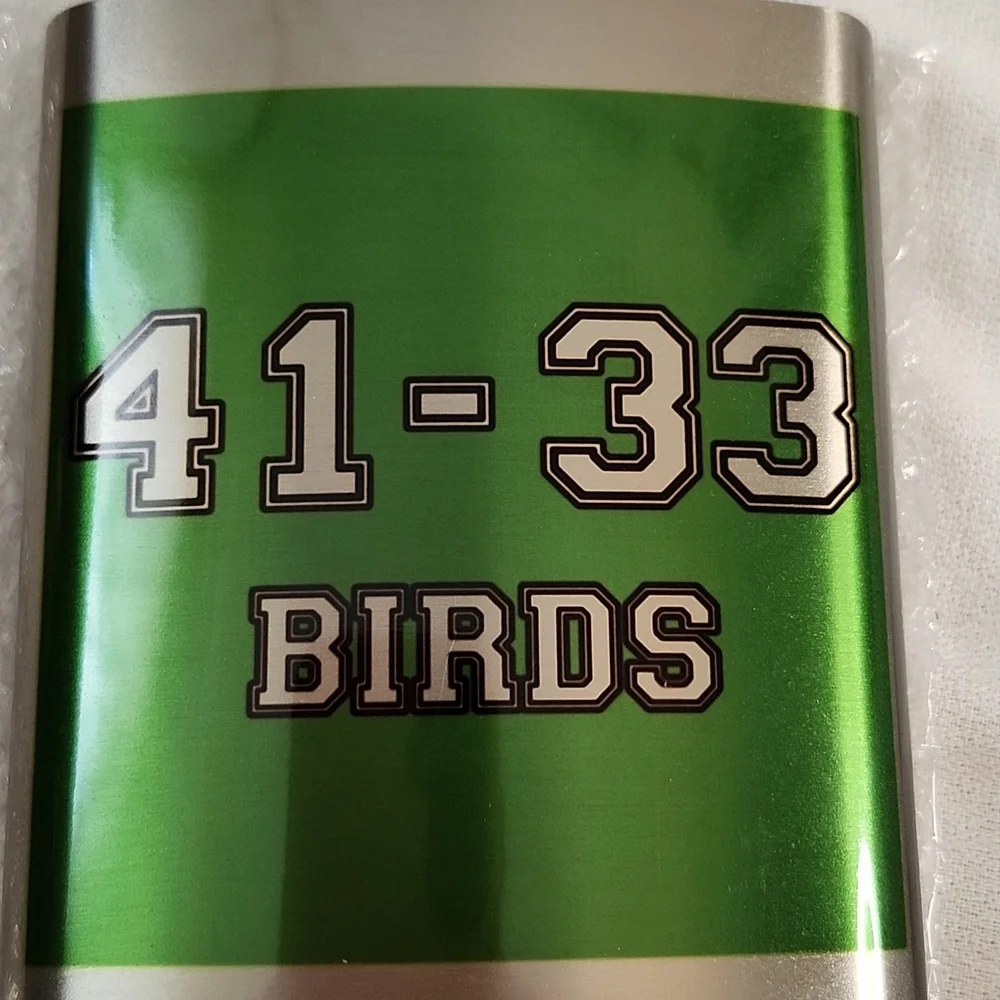 41-33 Birds Green Logo Stainless Steel Flask